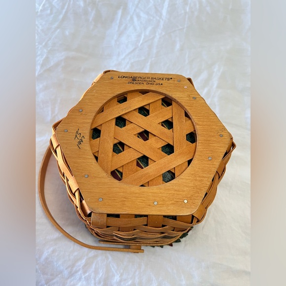 Longaberger Christmas Collection 1997 Edition Snowflake Basket Liner & Protector